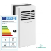 Aer conditionat portabil Trotec PAC 2100 X Capacitate 7.000 Btu Debit 319mc/ora Telecomanda Display Timer Pentru 65mc