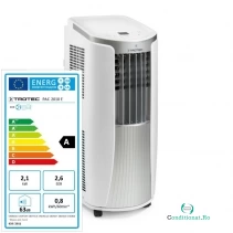 Aer conditionat portabil Trotec PAC 2010 E Capacitate 7.200 Btu Debit 320mc/ora Telecomanda Display Timer Pentru 65mc