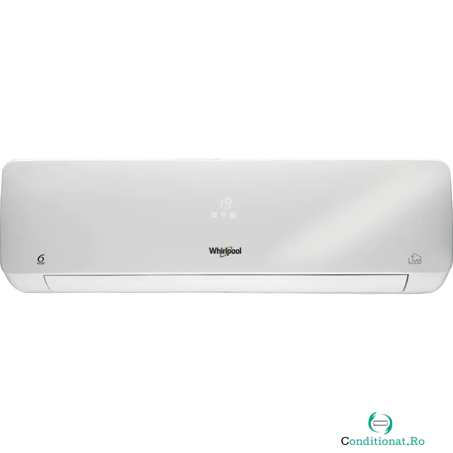 Whirlpool Aparat de aer conditionat Whirlpool SPIW312A2WF, 12000 BTU, Clasa A++, Functie incalzire, Control Wi-Fi, 6Th Sense, Filtru HEPA + Catechin, Control umiditate, R32 la 1,973.99 lei ron