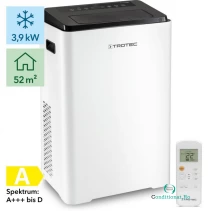 Aer conditionat portabil Trotec PAC 3900 X Capacitate 13.300 BTU Debit 420mc/ora Telecomanda Display Timer Pentru 52mp